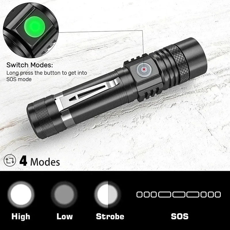 Senter Tangan T6 Isi Ulang Men - Outdoor Lighting Black ulasan dan harga