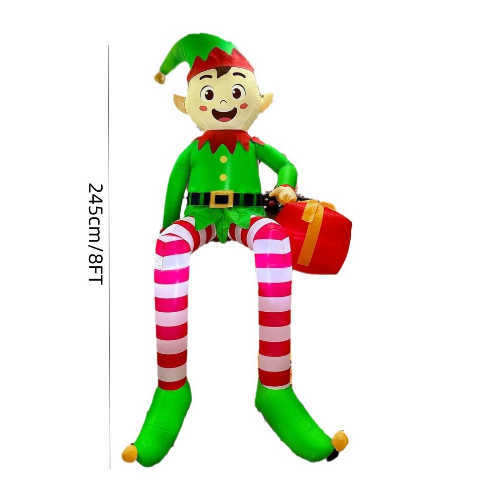 8FT Dekorasi Elf Duduk Tiup Na - Outdoor Lighting Effects ulasan dan harga