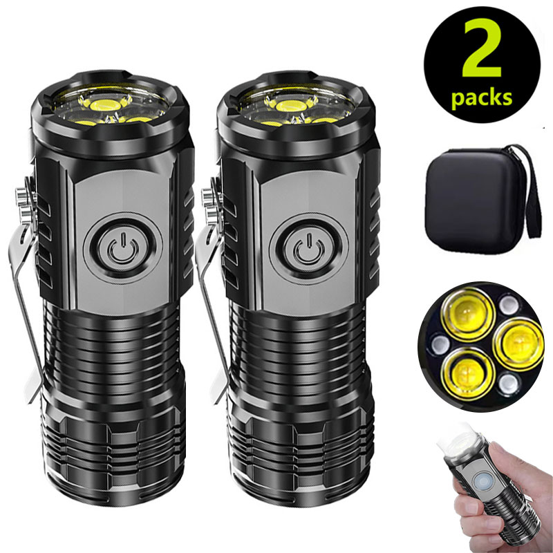 Senter Mini 3LED dengan Klip P - Outdoor Lighting Black ulasan dan harga