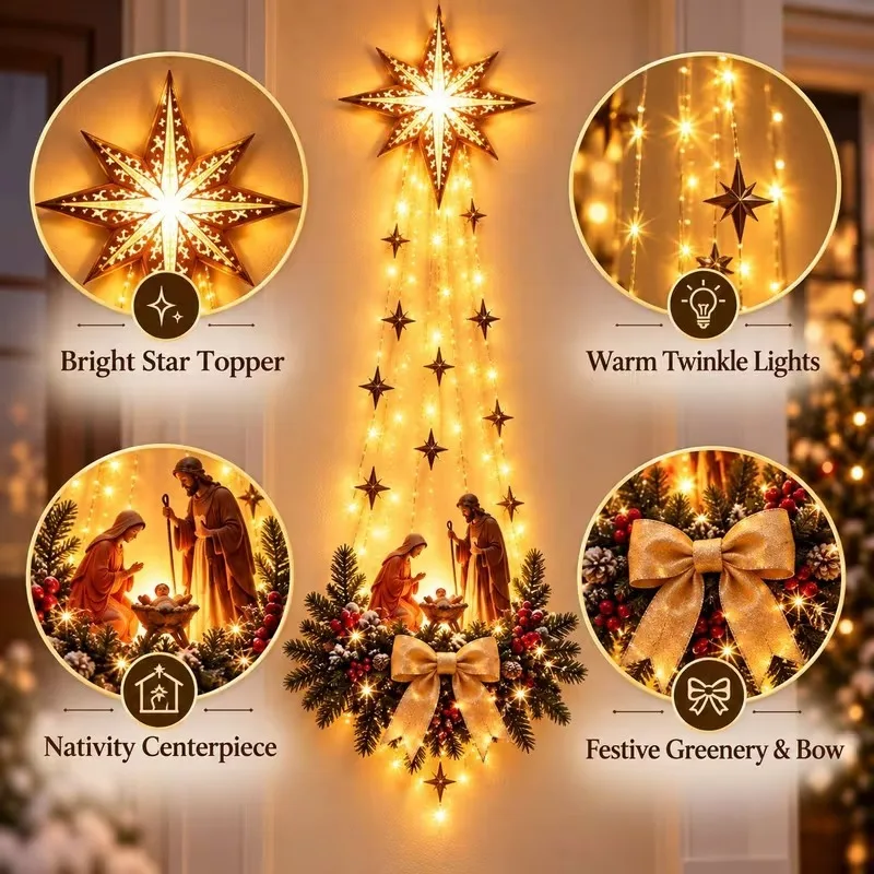1-5 buah Hiasan Gantung Natal  - Outdoor Lighting Effects ulasan dan harga